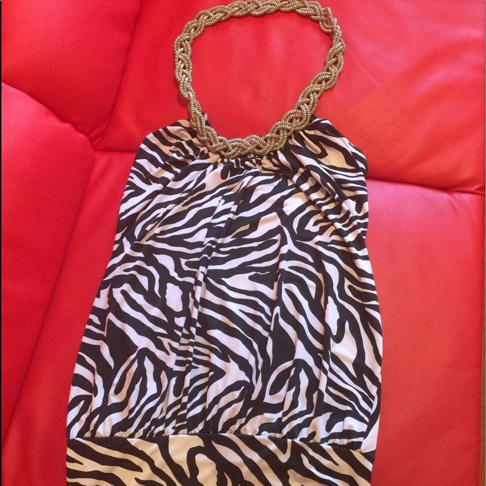 Zebra 🦓 print halter strapless top.